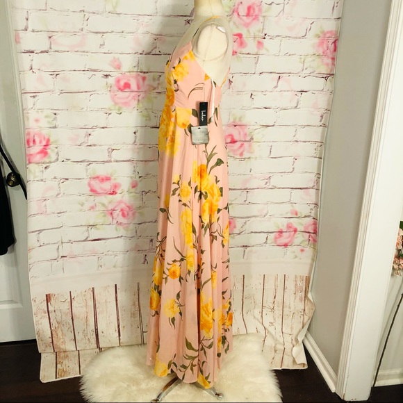 Lulu’s Endless Endearment Blush Floral Maxi Dress - Picture 11 of 13